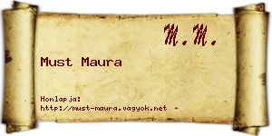 Must Maura névjegykártya